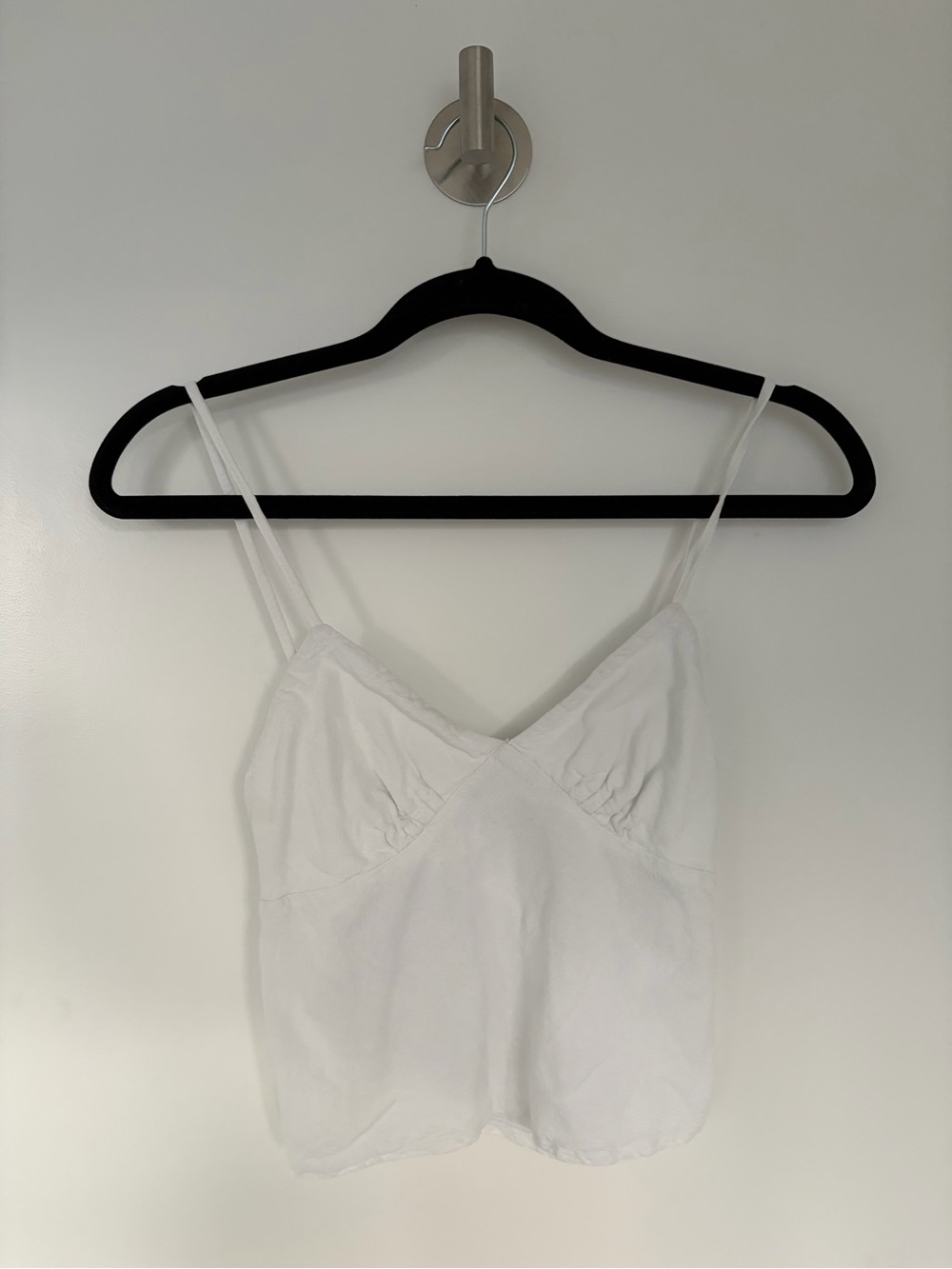 Subdued White Linen Cami — S, Made in Italy